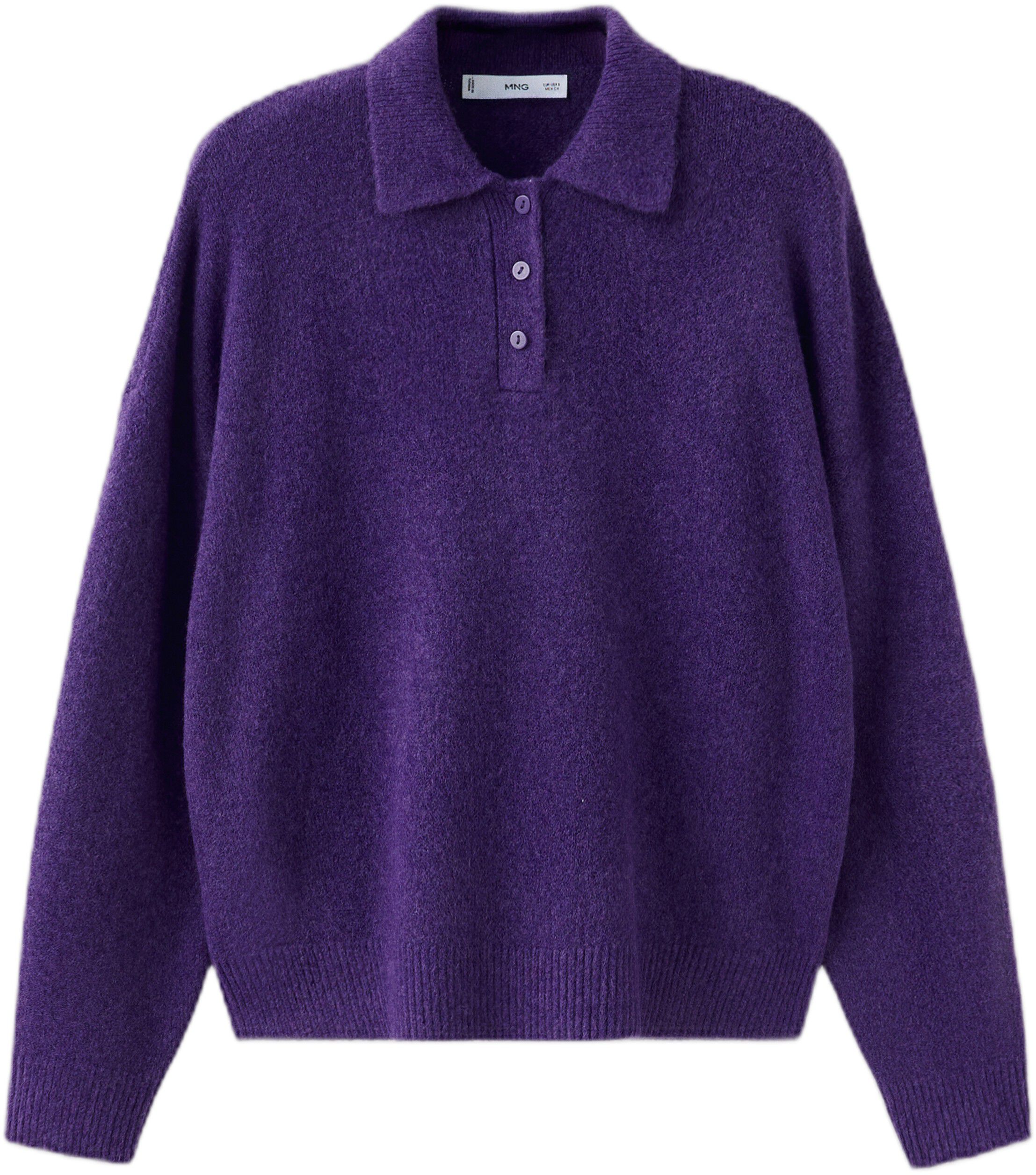 Knitted polo-neck sweater