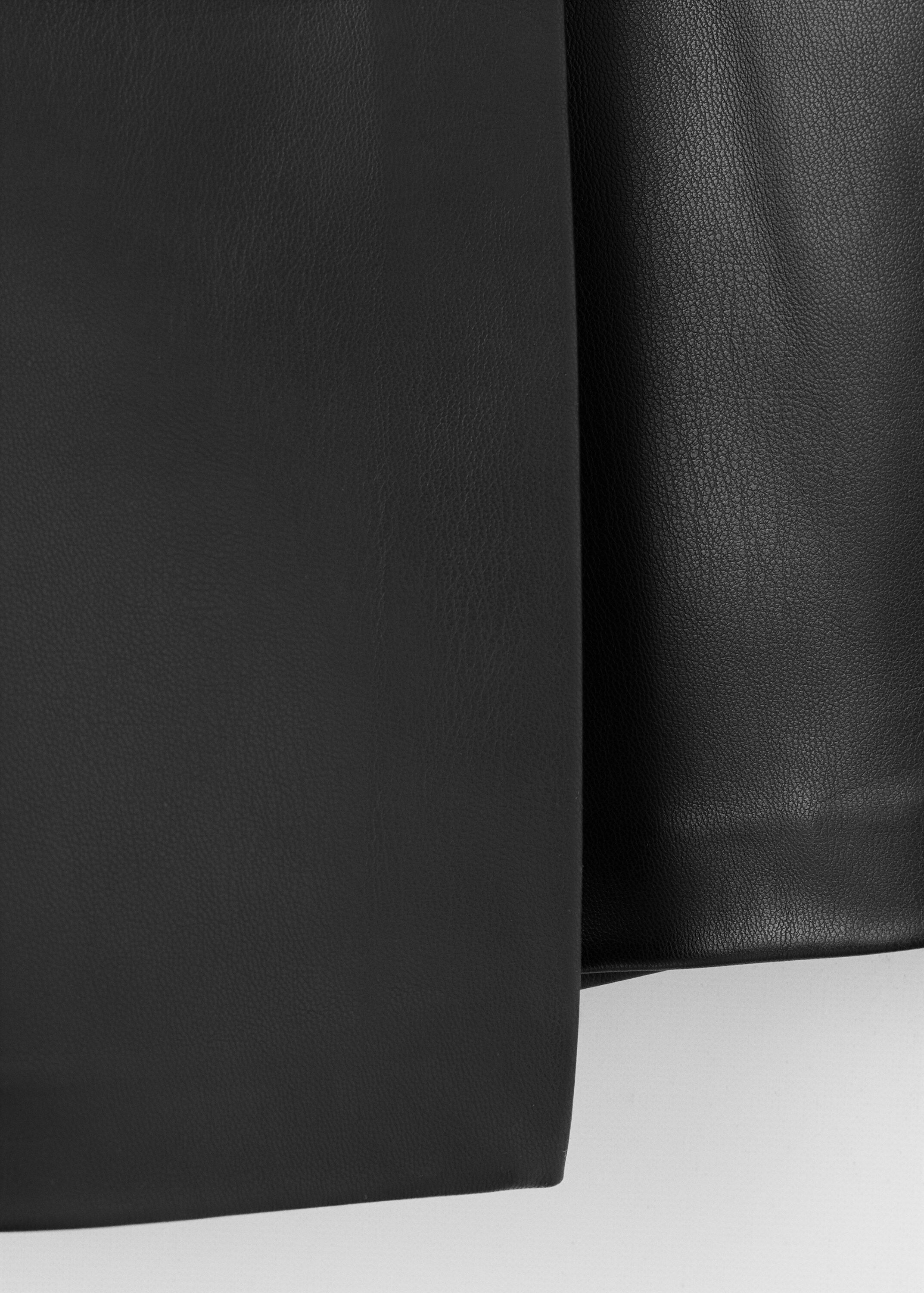 Faux leather skirt with buckle