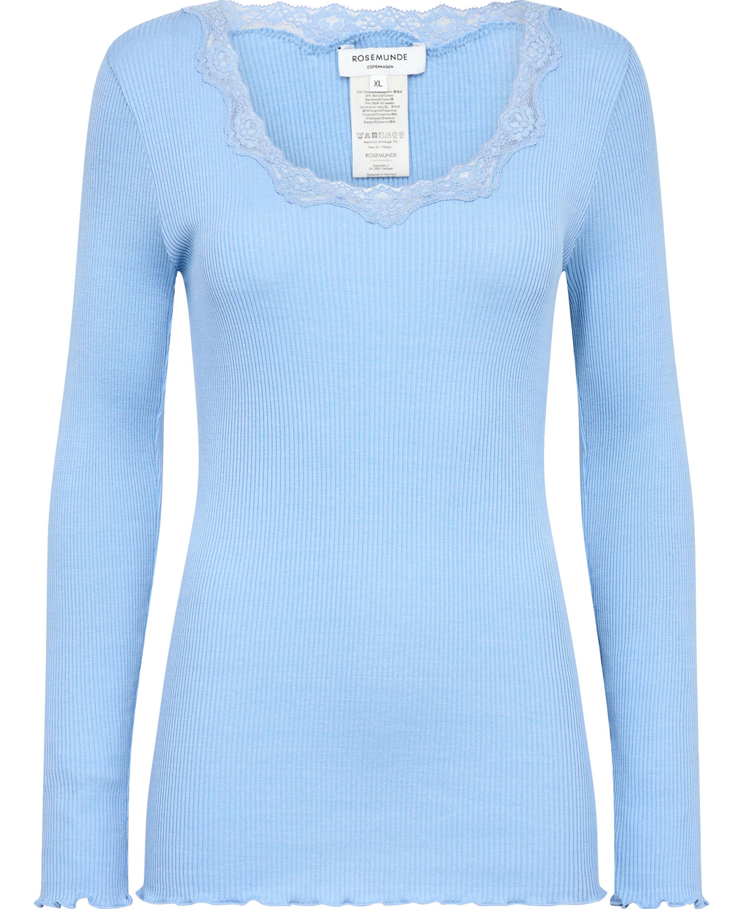 RWBabette Silk LS U-neck Lace T-shirt