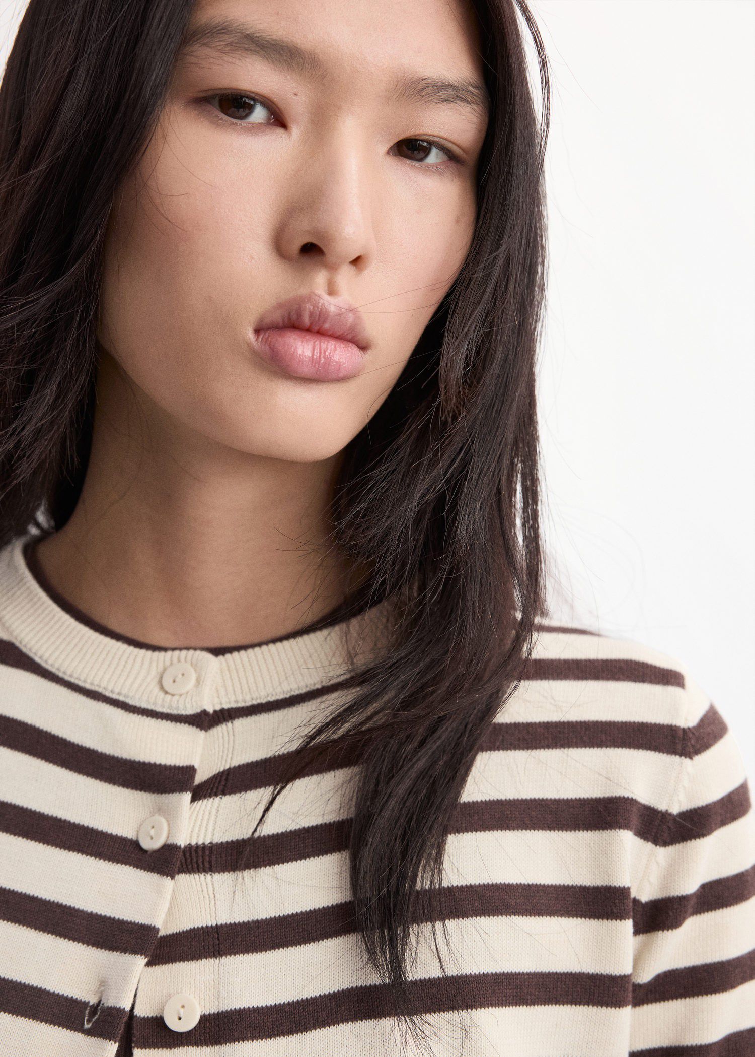 Stripped knit cardigan