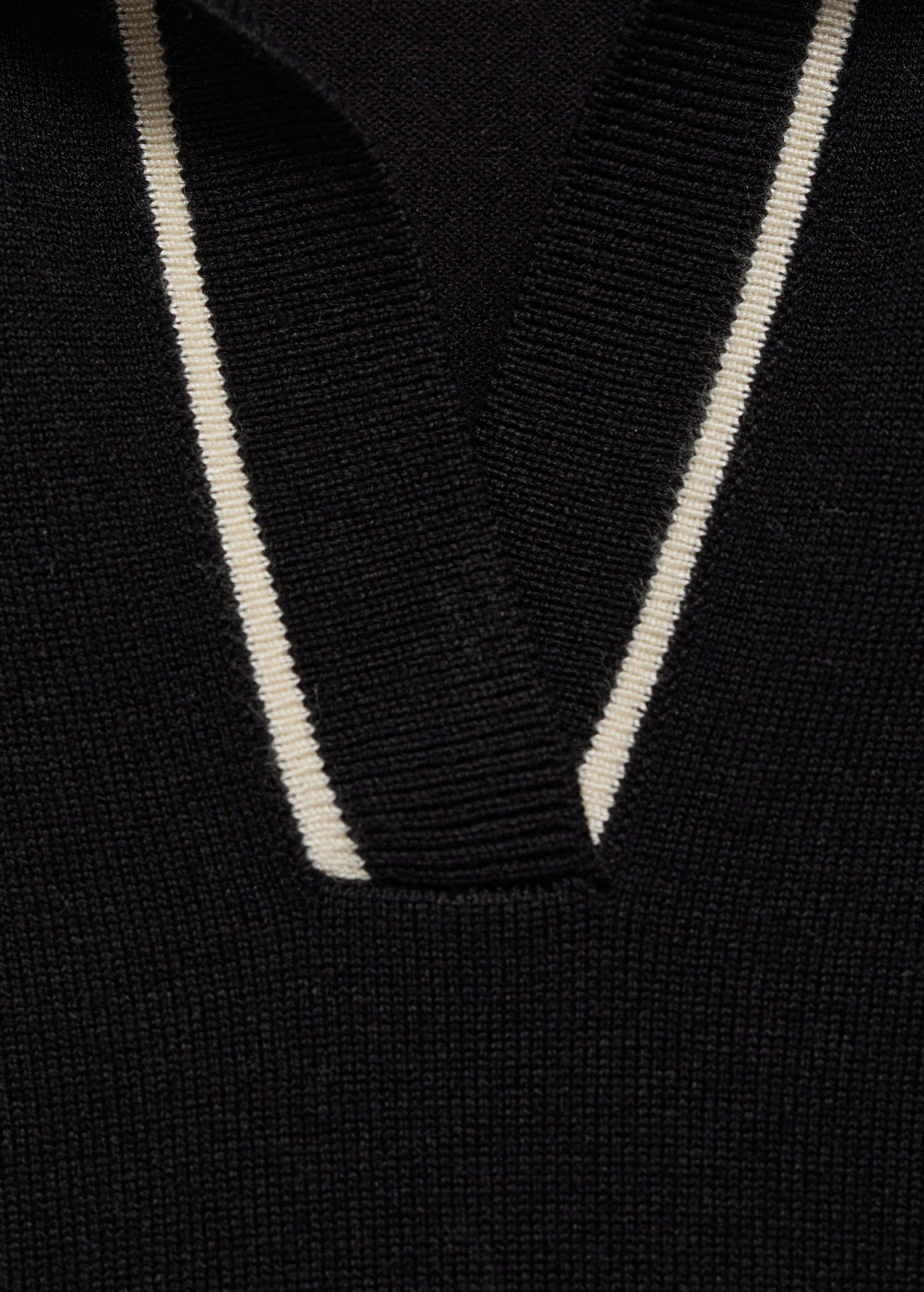 Contrast polo neck sweater