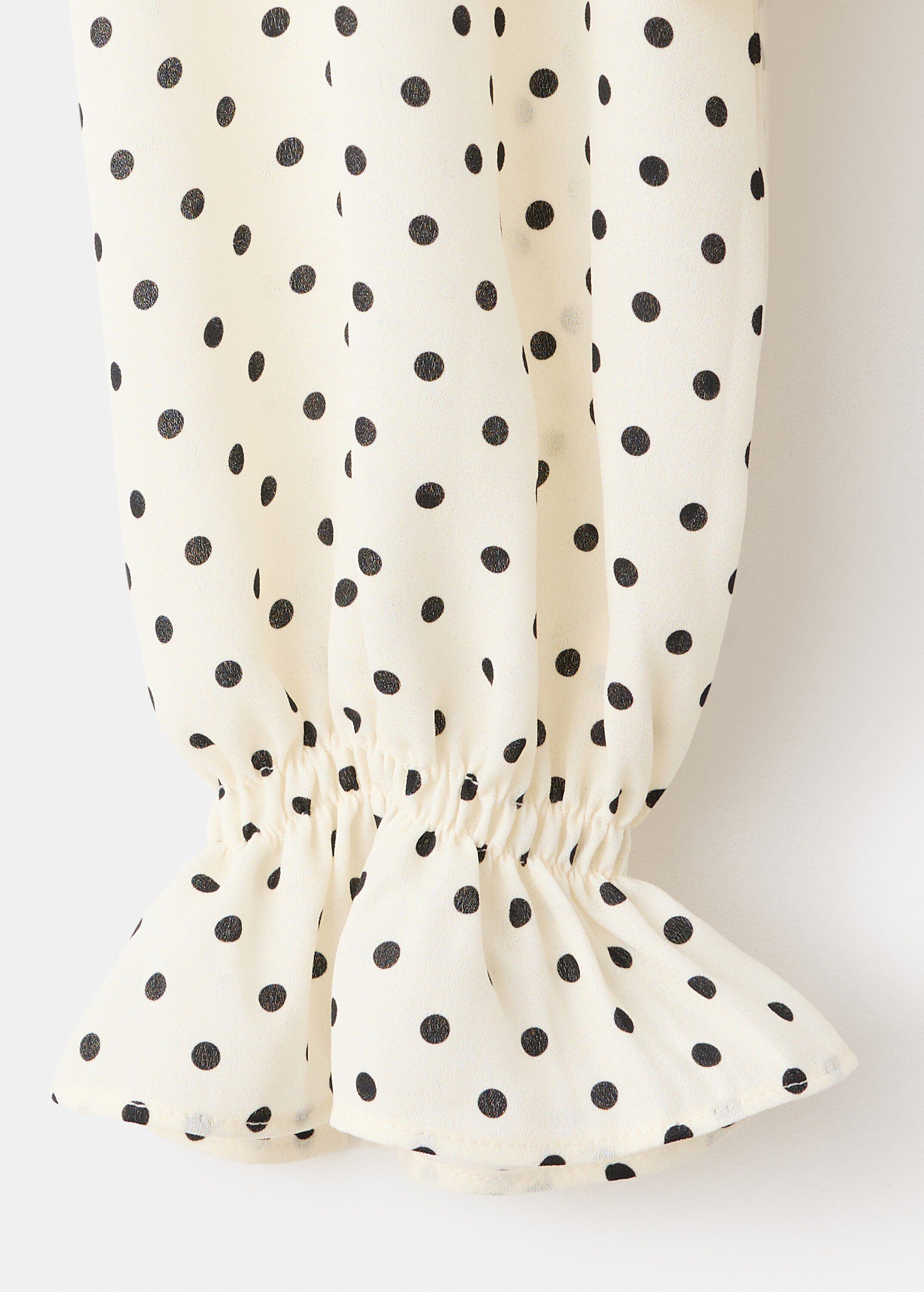 Polka-dot V-neck blouse