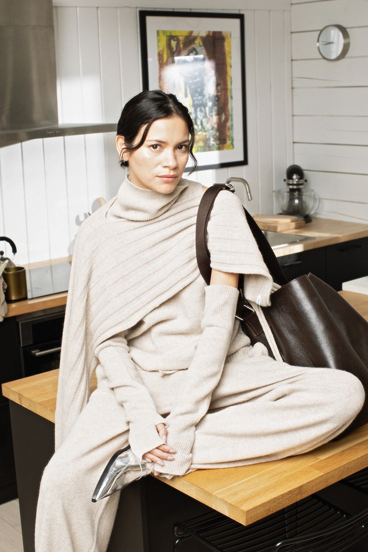 Pure wool split scarf - Emillia