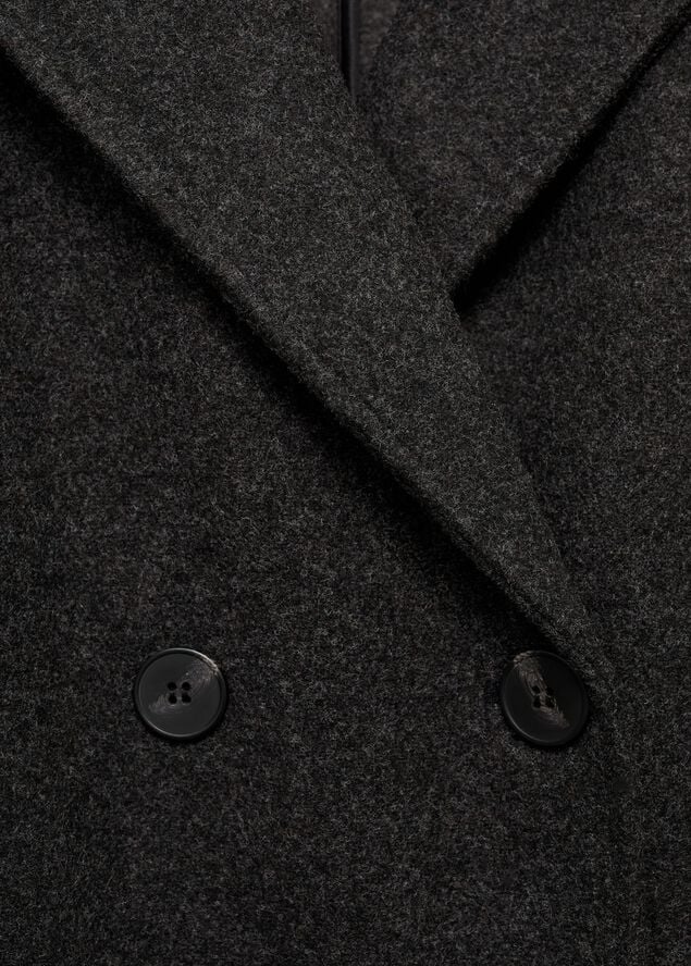 Double-breasted midi coat