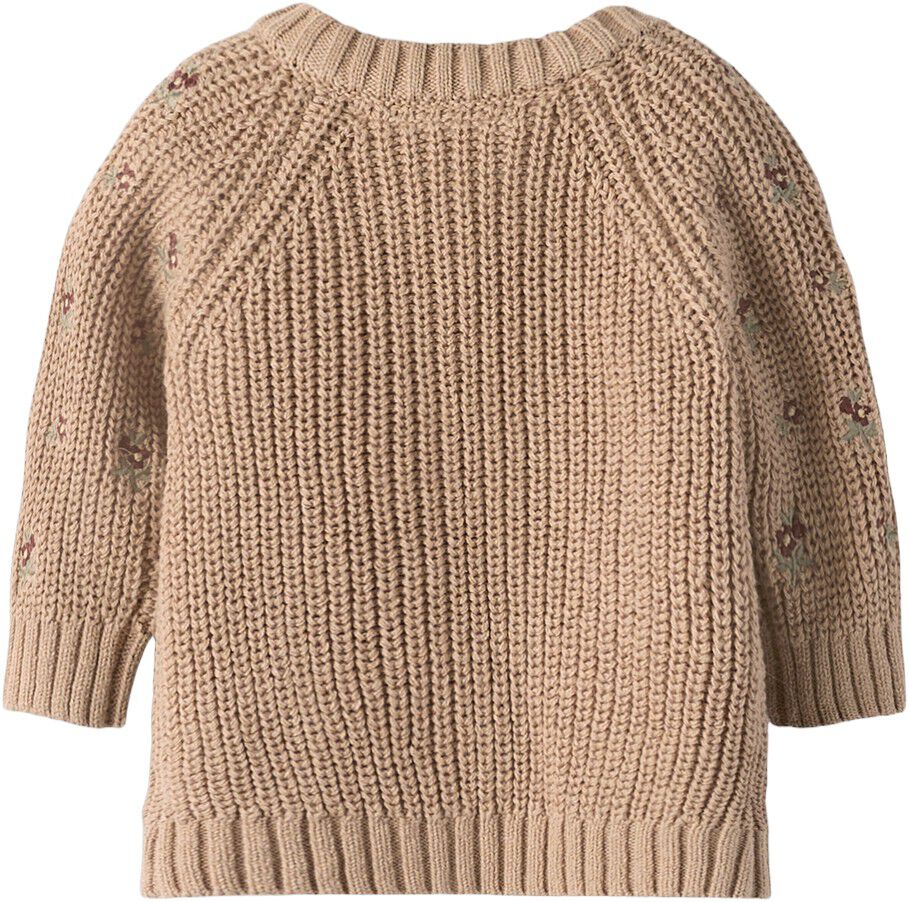 NBFEMLEN EMB AO LS KNIT CARD LIL