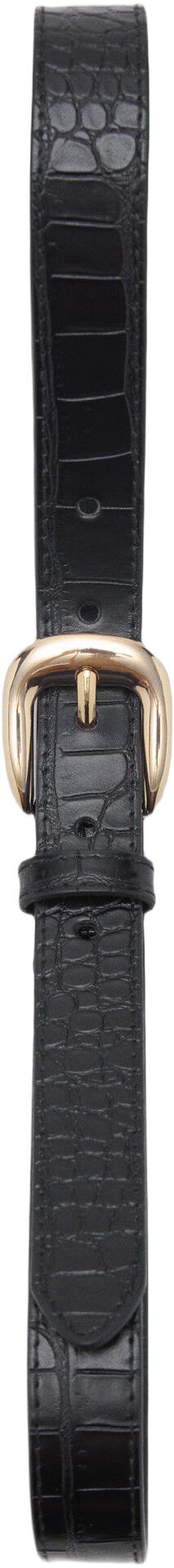 Croco leather-effect belt