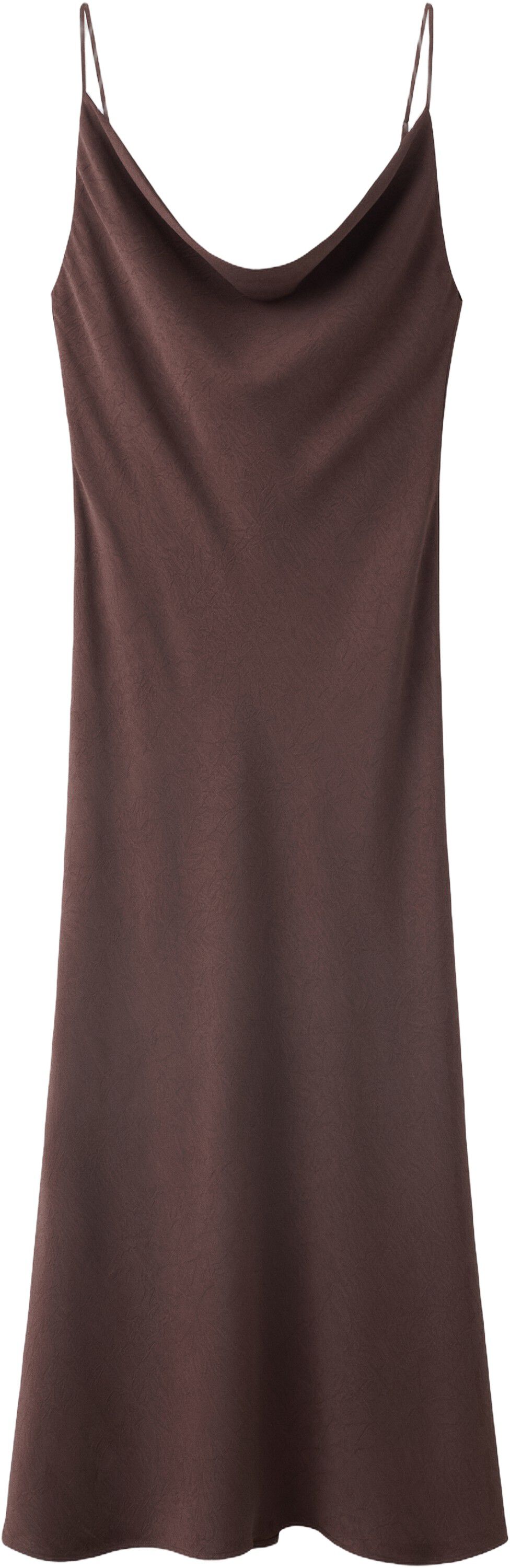 Draped dress with a crinkled effect