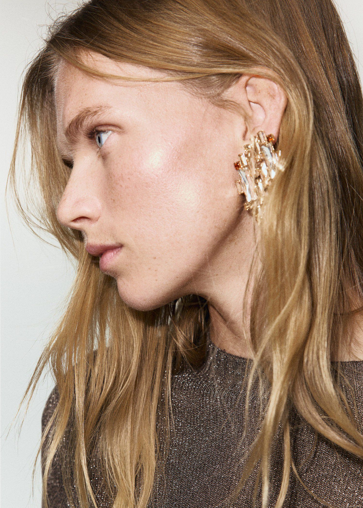 Fine-knit lurex sweater