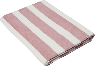 Beach towel  100x180 powder pink/star white stripe GOTS