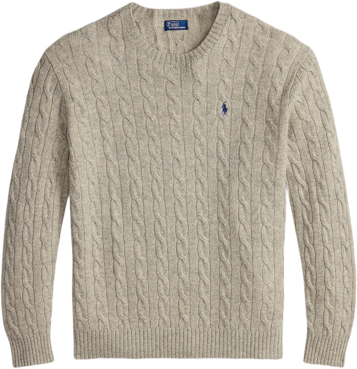 Cable Wool-Cashmere Crewneck Sweater