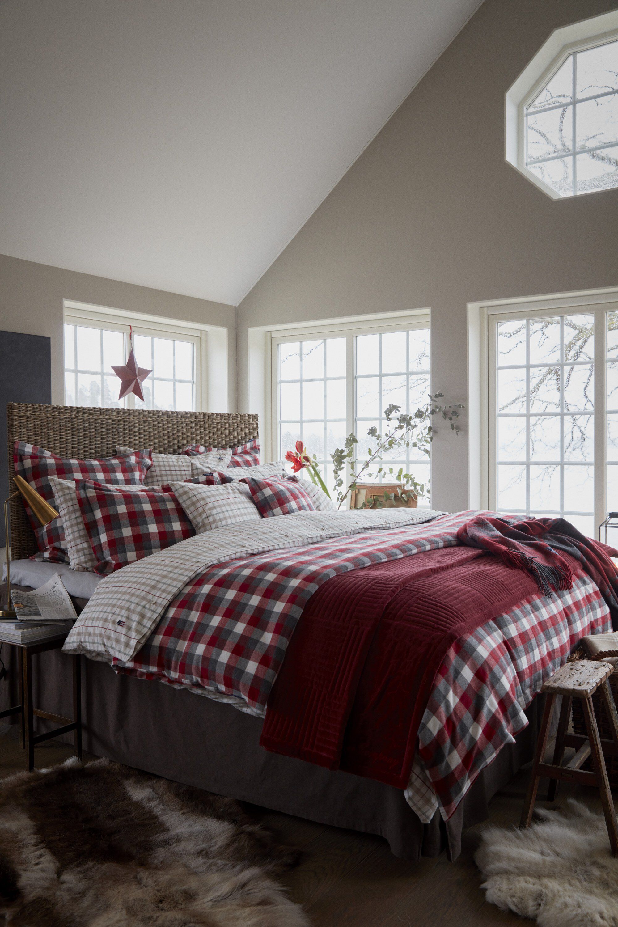 Checked Cotton Poplin Bed Set