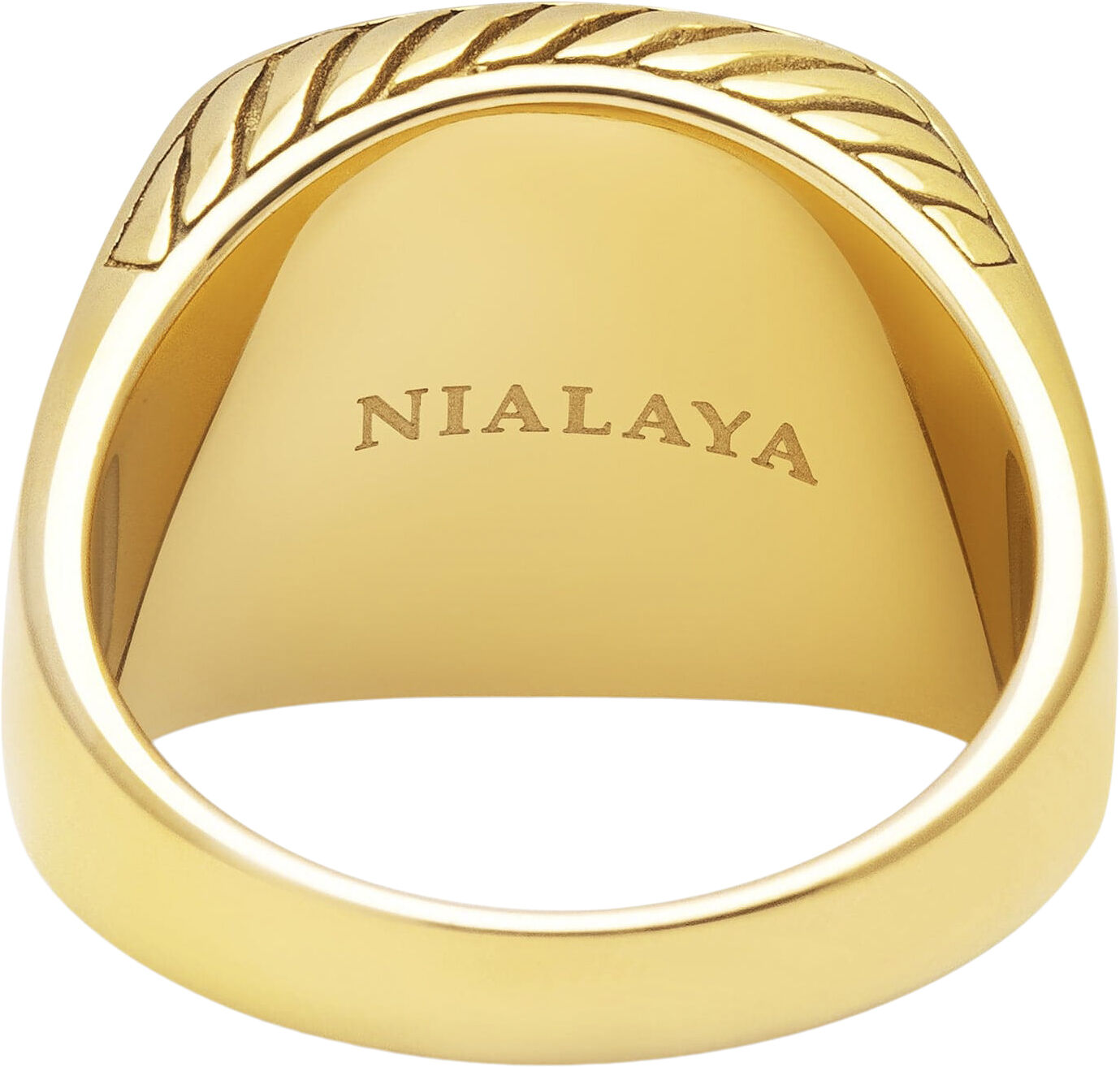 Gentlemen's Gold Signet Ring with Green Agate