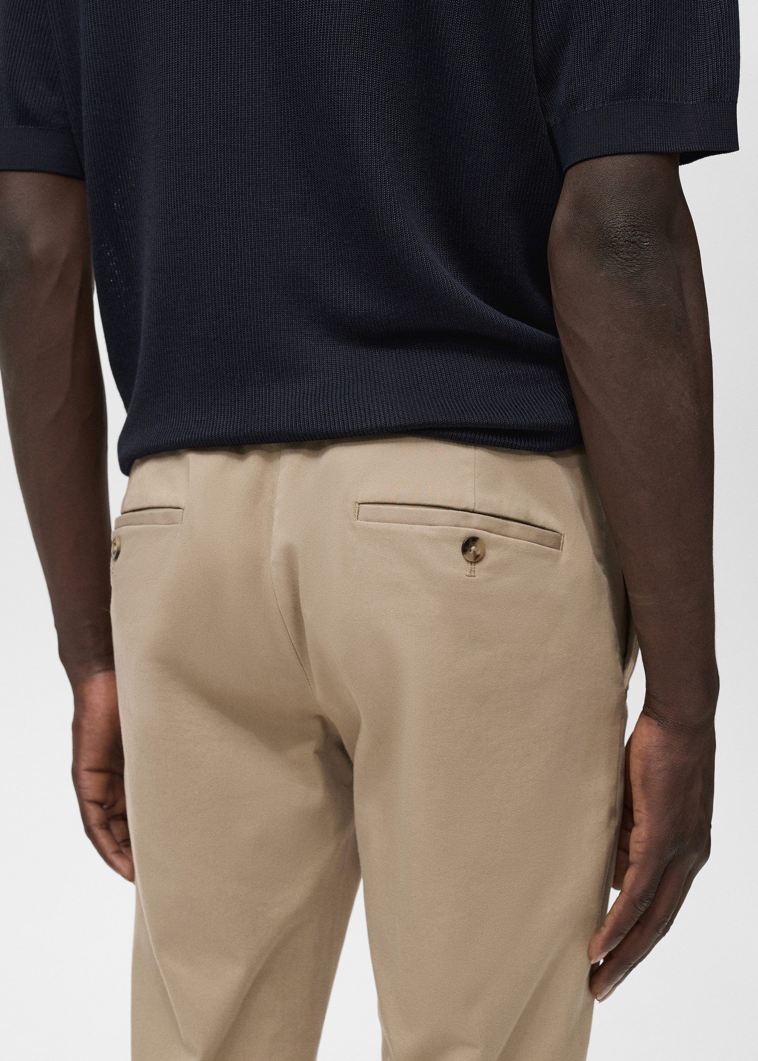 Barna slim-fit twill chino trousers