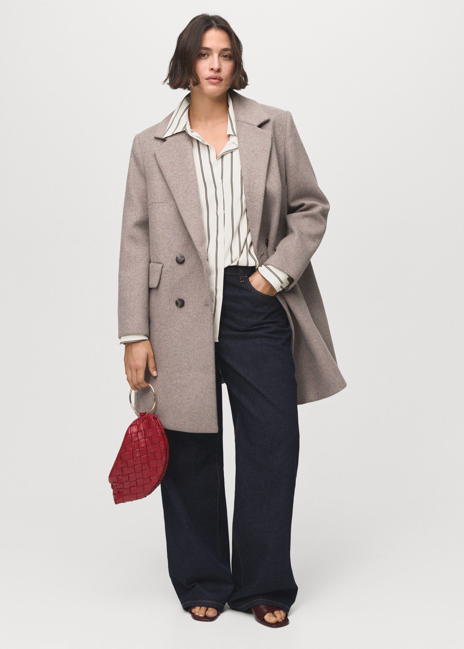 Fluid long-sleeved blouse