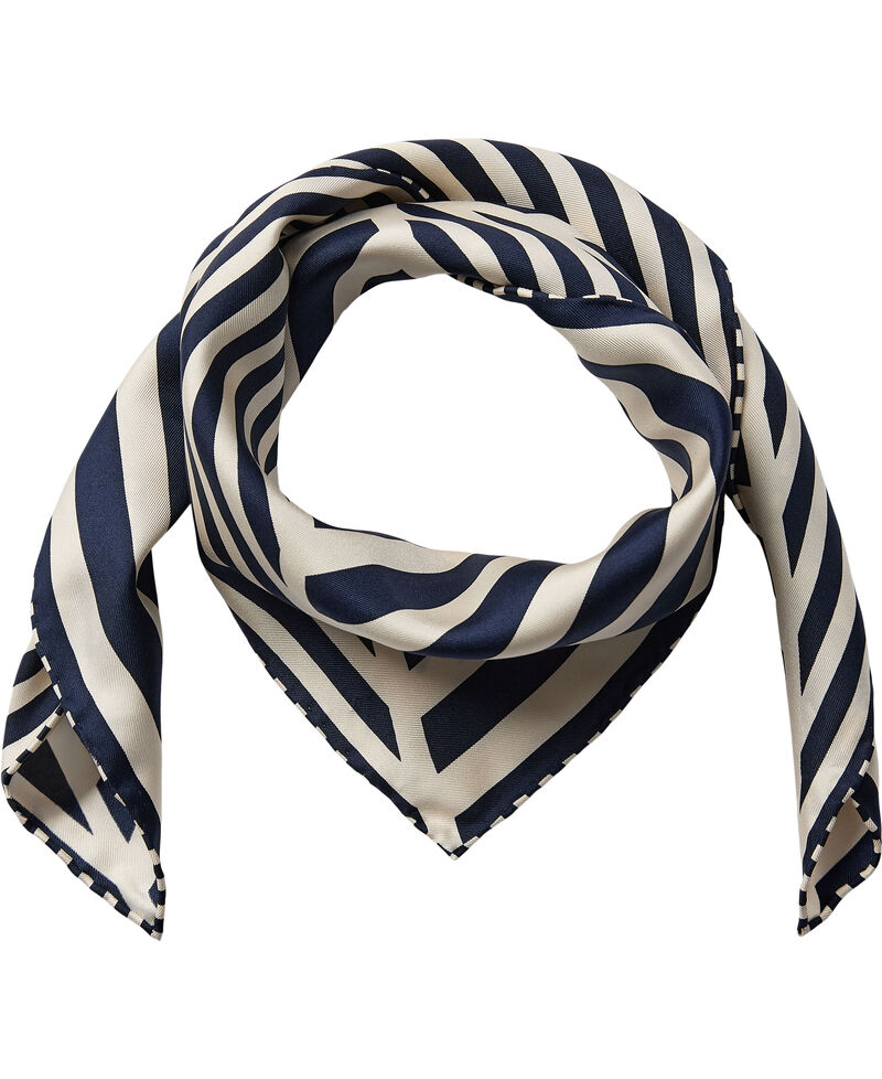 Geometric Scarf 100% Silk - 61x61cm