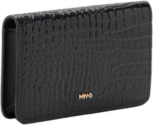 Small shiny croc-effect wallet