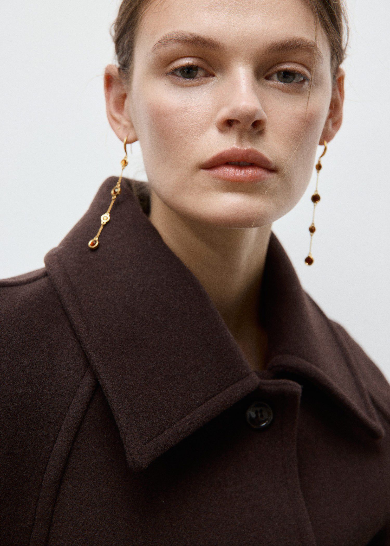 Thread sphere earrings