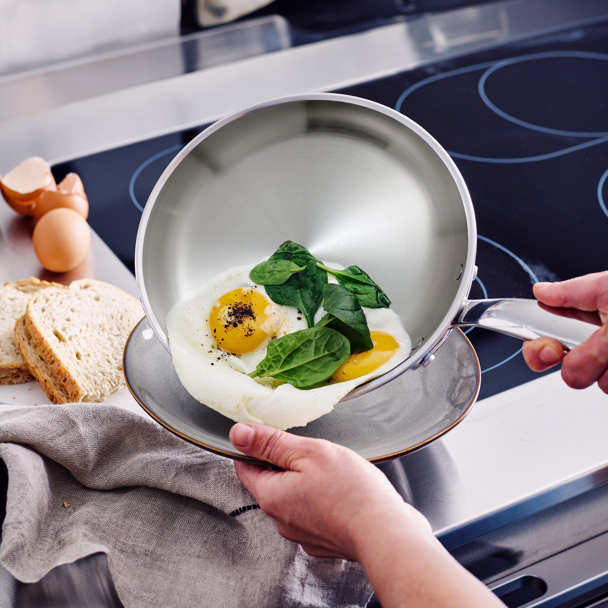 GreenPan Premiere 5PLY SS Wok 30cm/4,7L