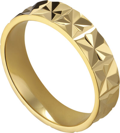 Medium Reflection ring, gold-plated sterling silver-46