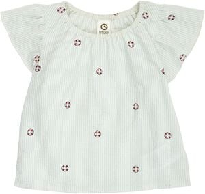 Seersucker stripe frill s/s T baby