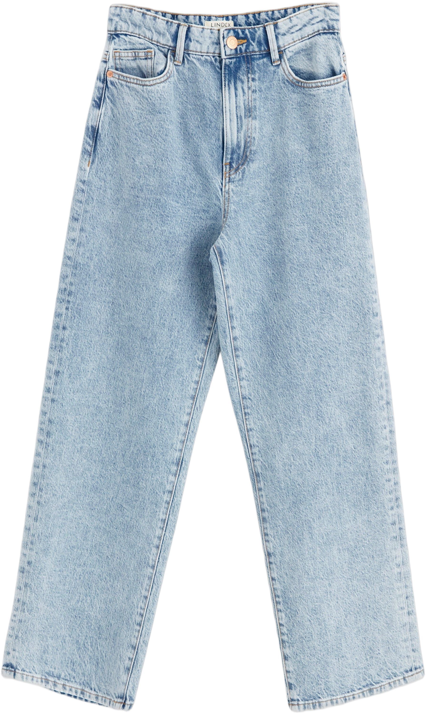 High waist jeans in cotton denim wi