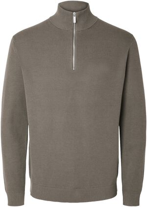 SLHDANE LS KNIT STRUCTURE HALF ZIP