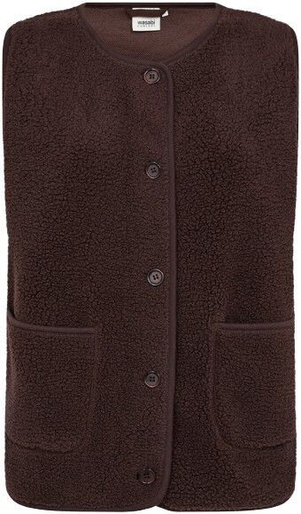 Curvy WA-NETTIE 3 Vest M&oslash;rk brun