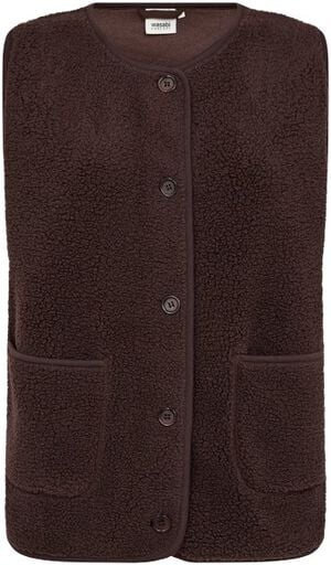Curvy WA-NETTIE 3 Vest M&oslash;rk brun