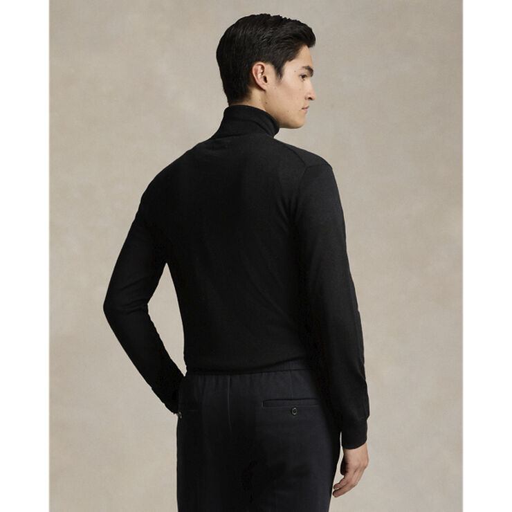 Washable Wool Turtleneck Sweater