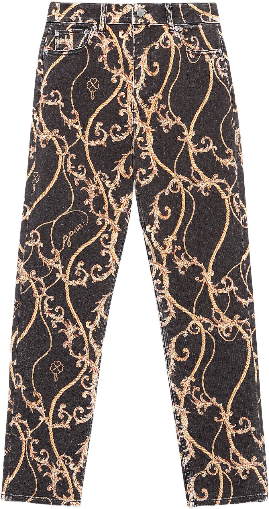 F6543 CUTYE CROPPED Printede jeans