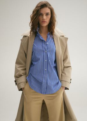 Combined striped shirt