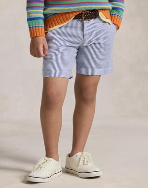 Stretch Cotton Seersucker Short