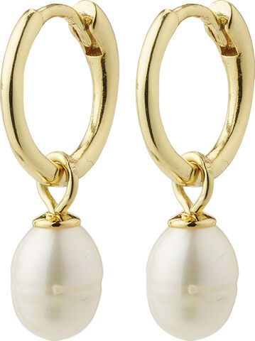 BERTHE recycled pearl hoop earrings