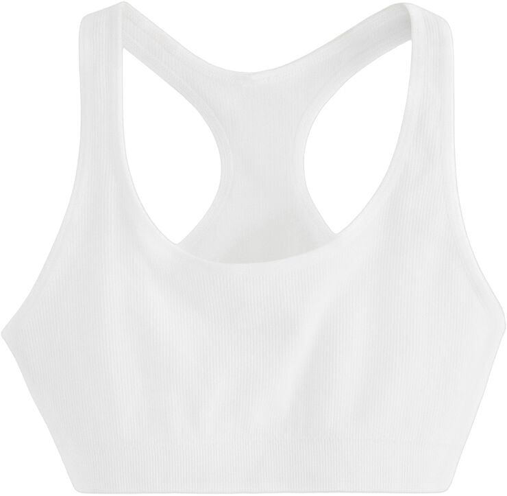 Ribbet blød bh uden sømme