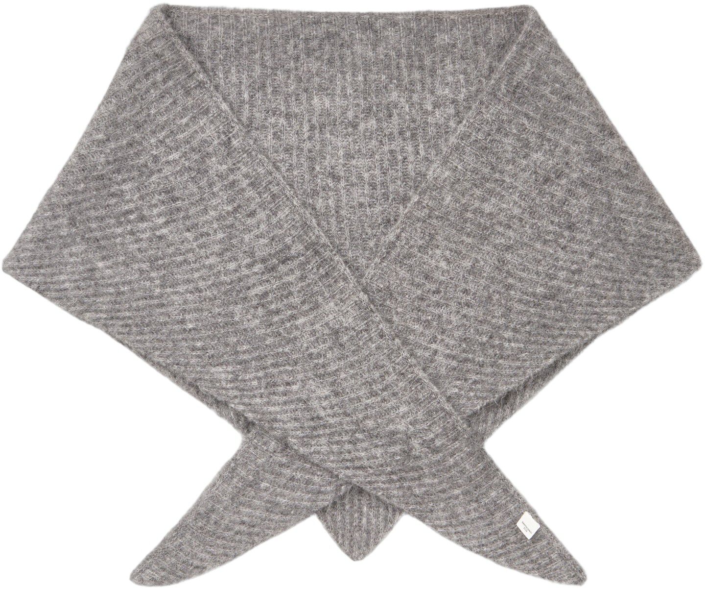 Alpaca-Wool Triangle Scarf