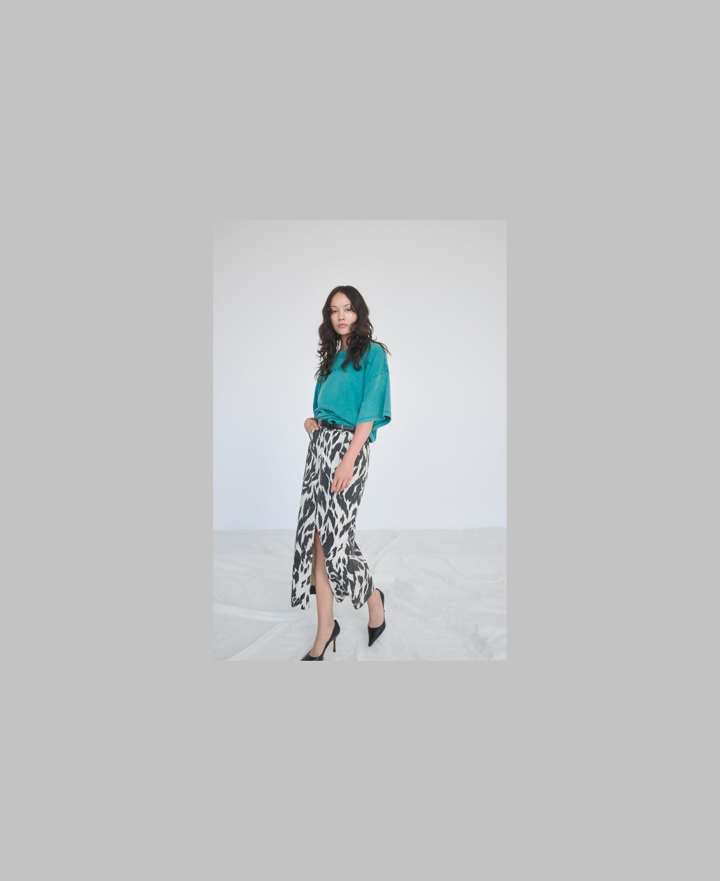 ROUNOVA RW MIDI DENIM SKIRT