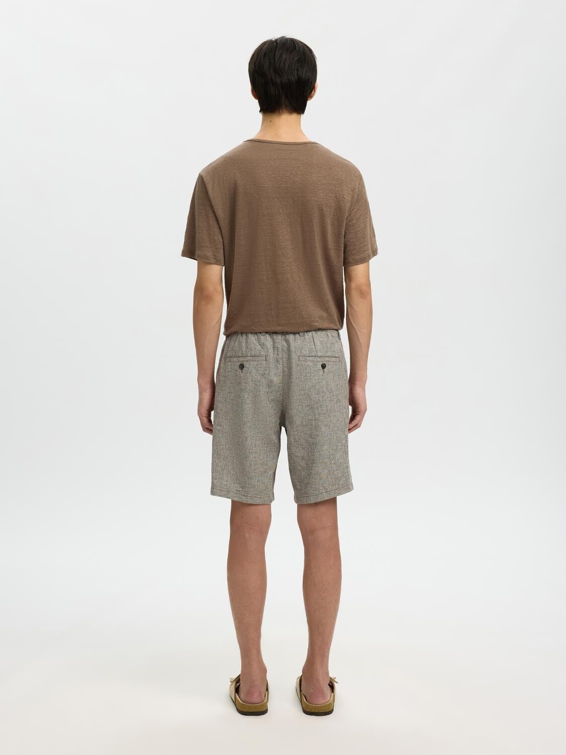 SLHREGULAR-BRODY LINEN BLD SHORTS N