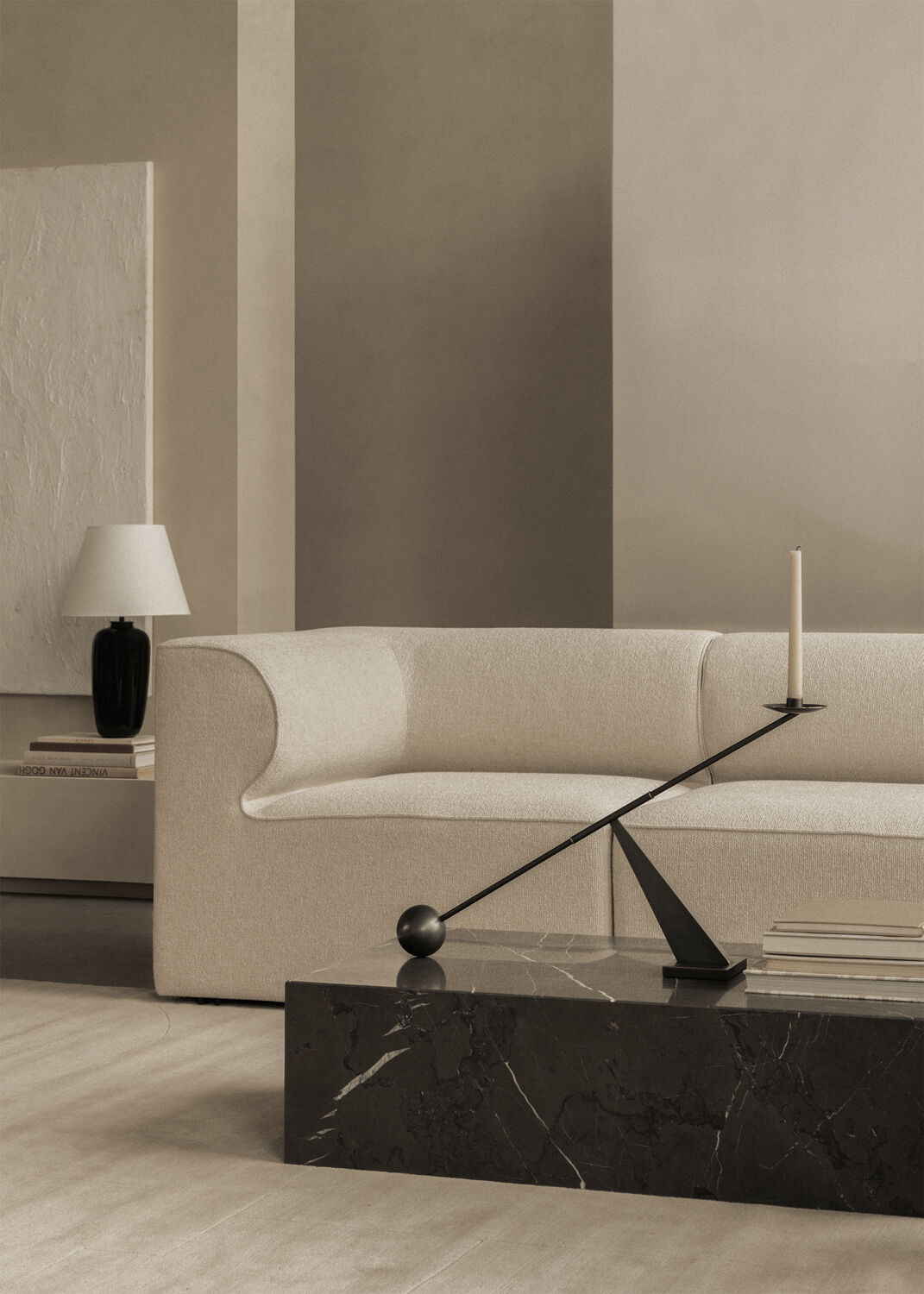 Interconnect Candle Holder, W70, Bronzed