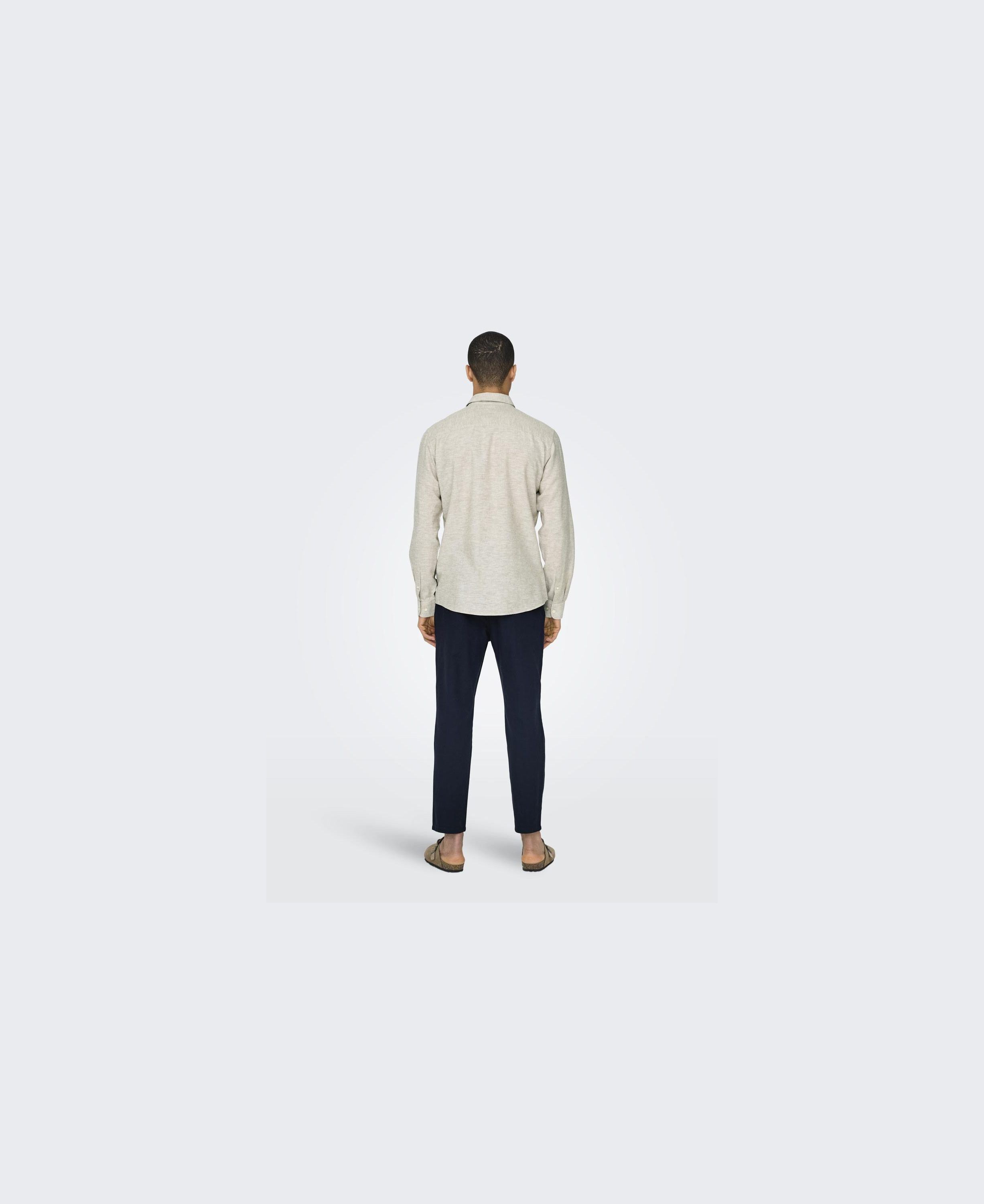 ONSCAIDEN LIFE LS SOLID LINEN SHIRT