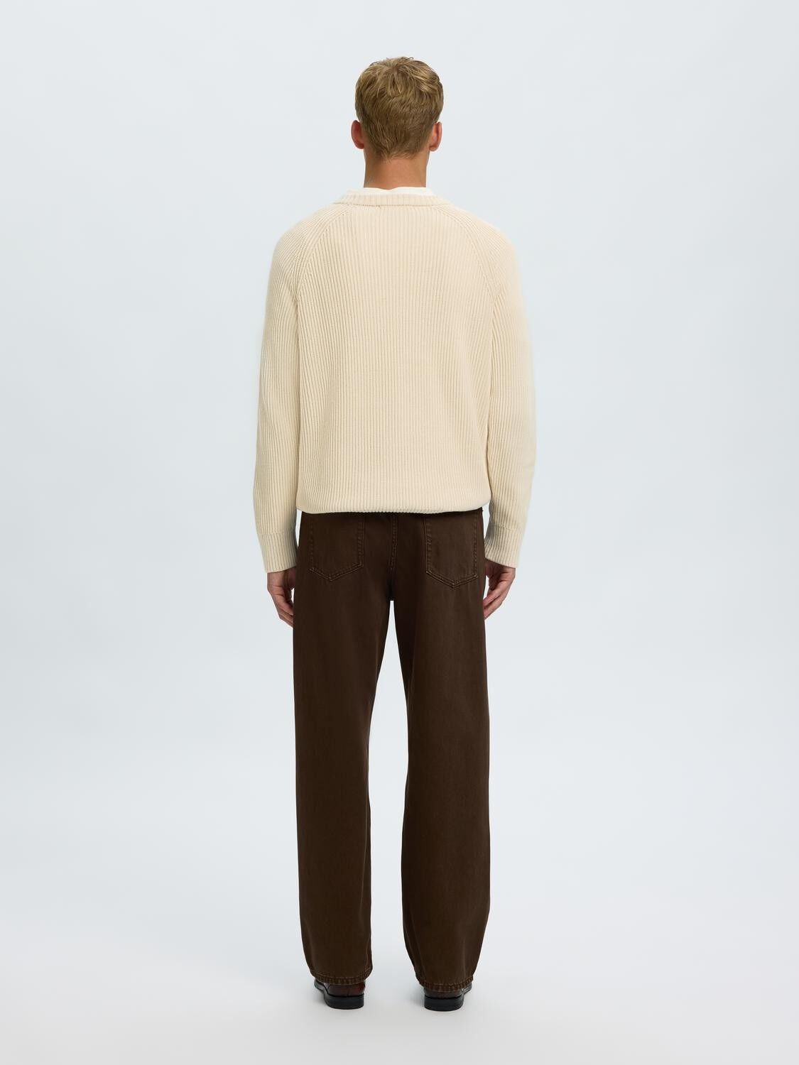 Slmbraun Knit Rlx Rib Crew Neck Noos