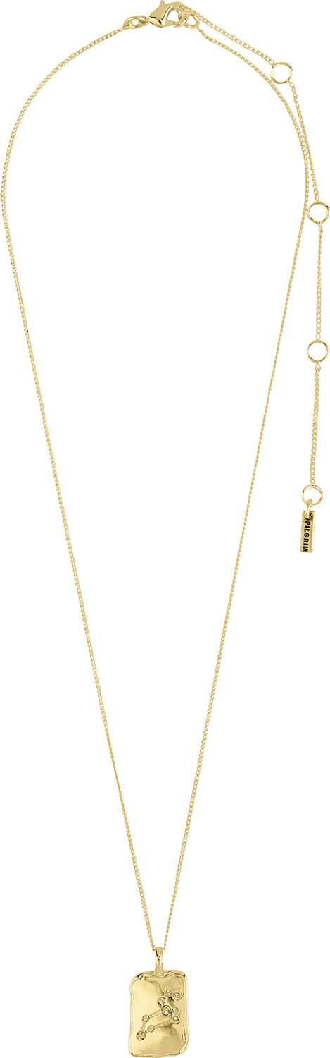 LEO recycled Zodiac Sign necklace, gold-plated