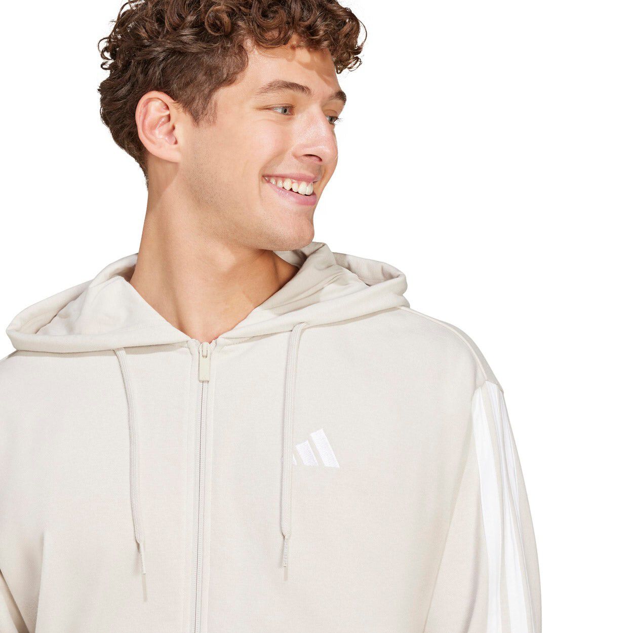 Essentials 3-Stripes Full Zip H&aelig;ttetr&oslash;je