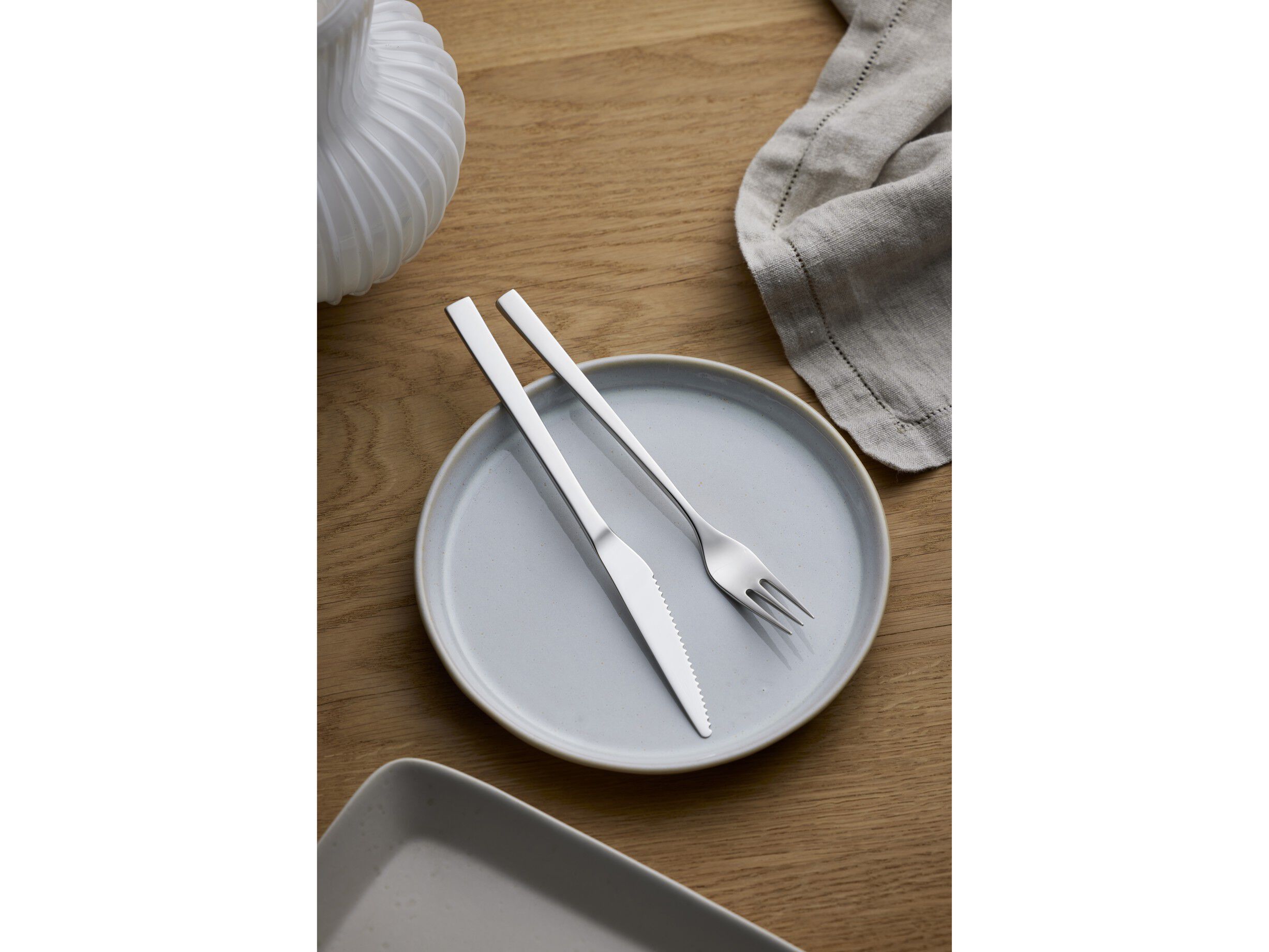 Steakbestik/grillbestik Fuga 12 dele Mat/Blankt st&aring;l