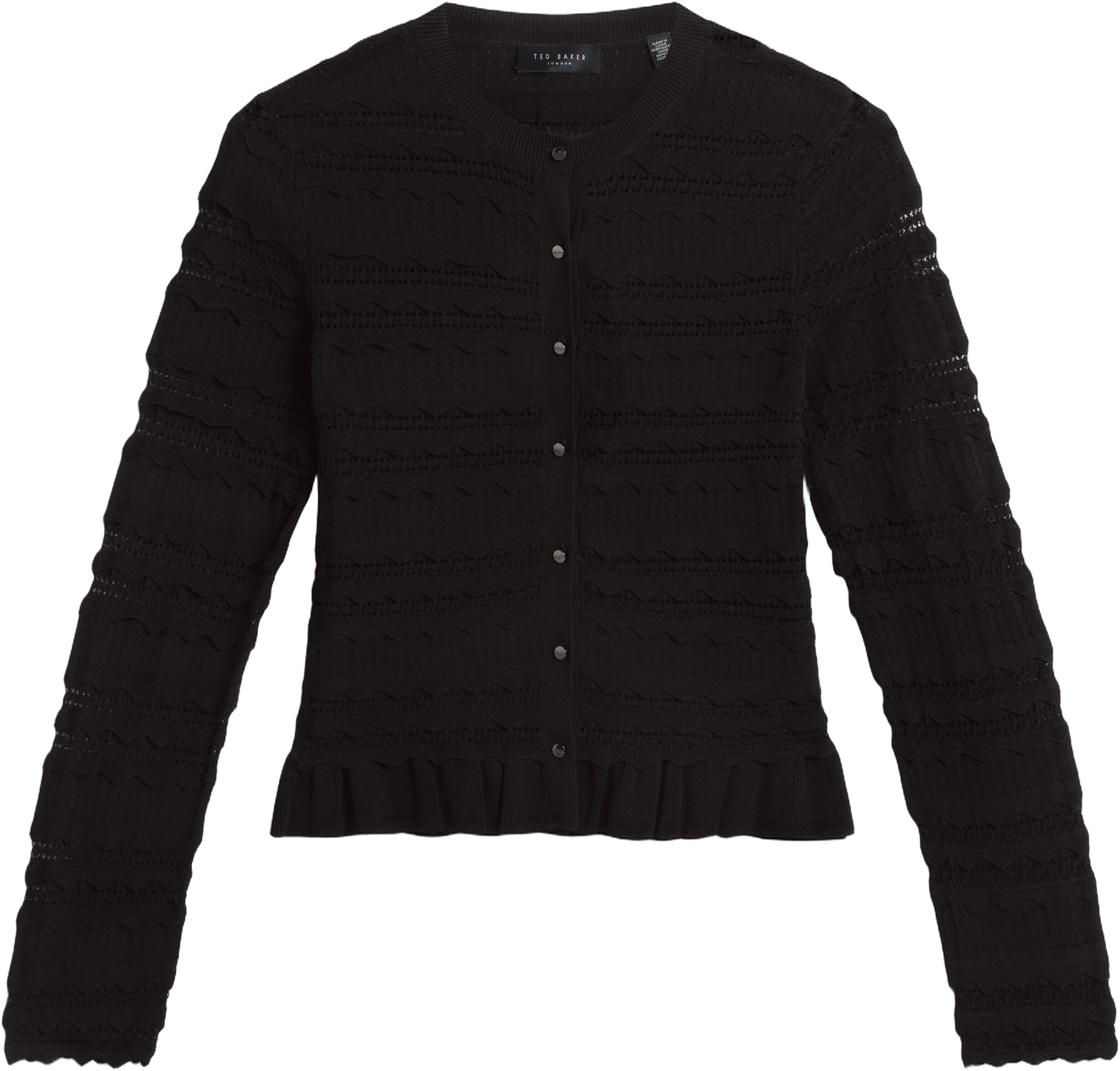 AVRIA Knitted Cardigan With Frill D