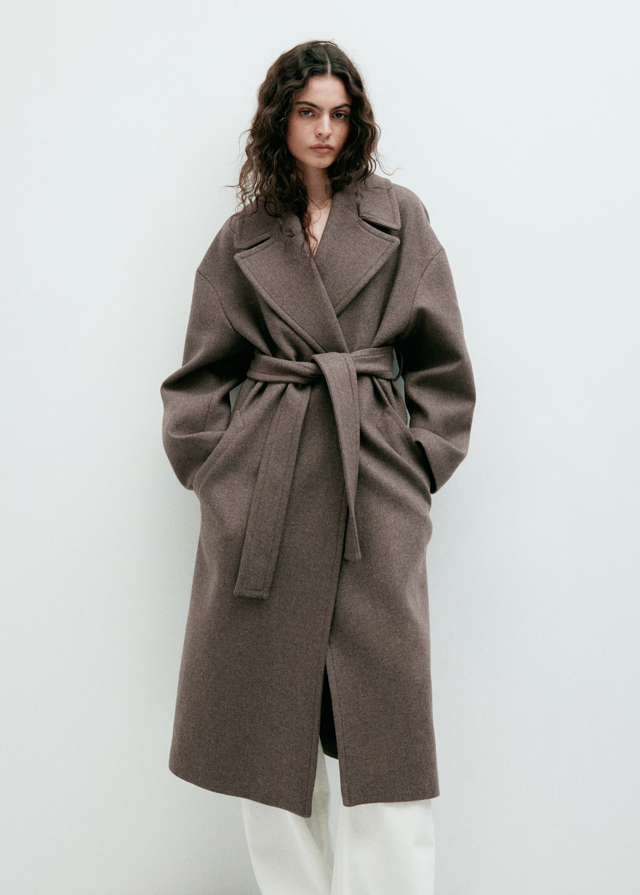 Manteco wool coat with belt