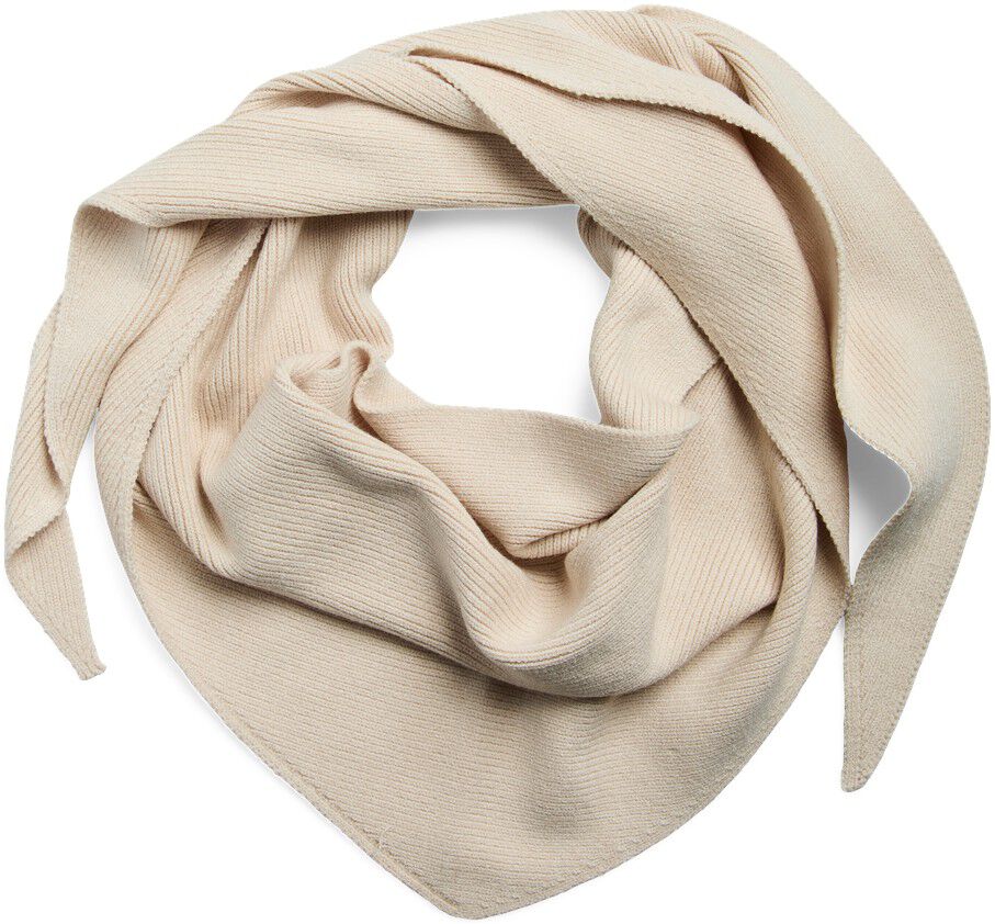PCKOMMA RIB BIG TRIANGLE SCARF NOOS