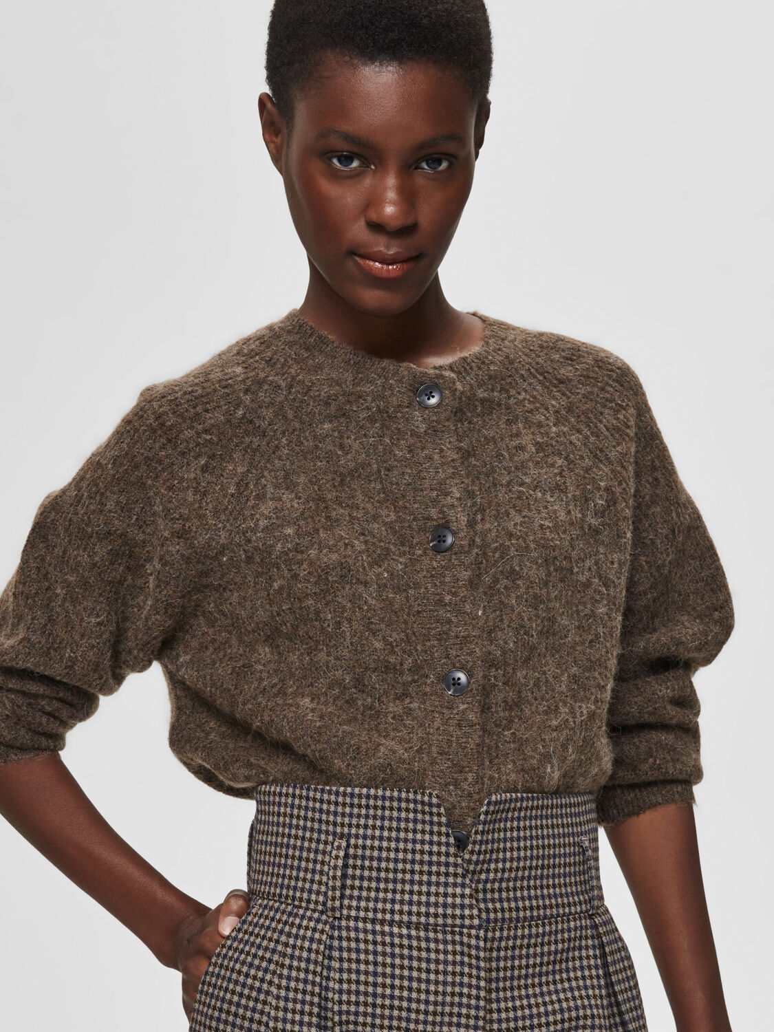 SLFLULU LS ALPACA BLEND KNIT SHORT CARDIGAN NOOS