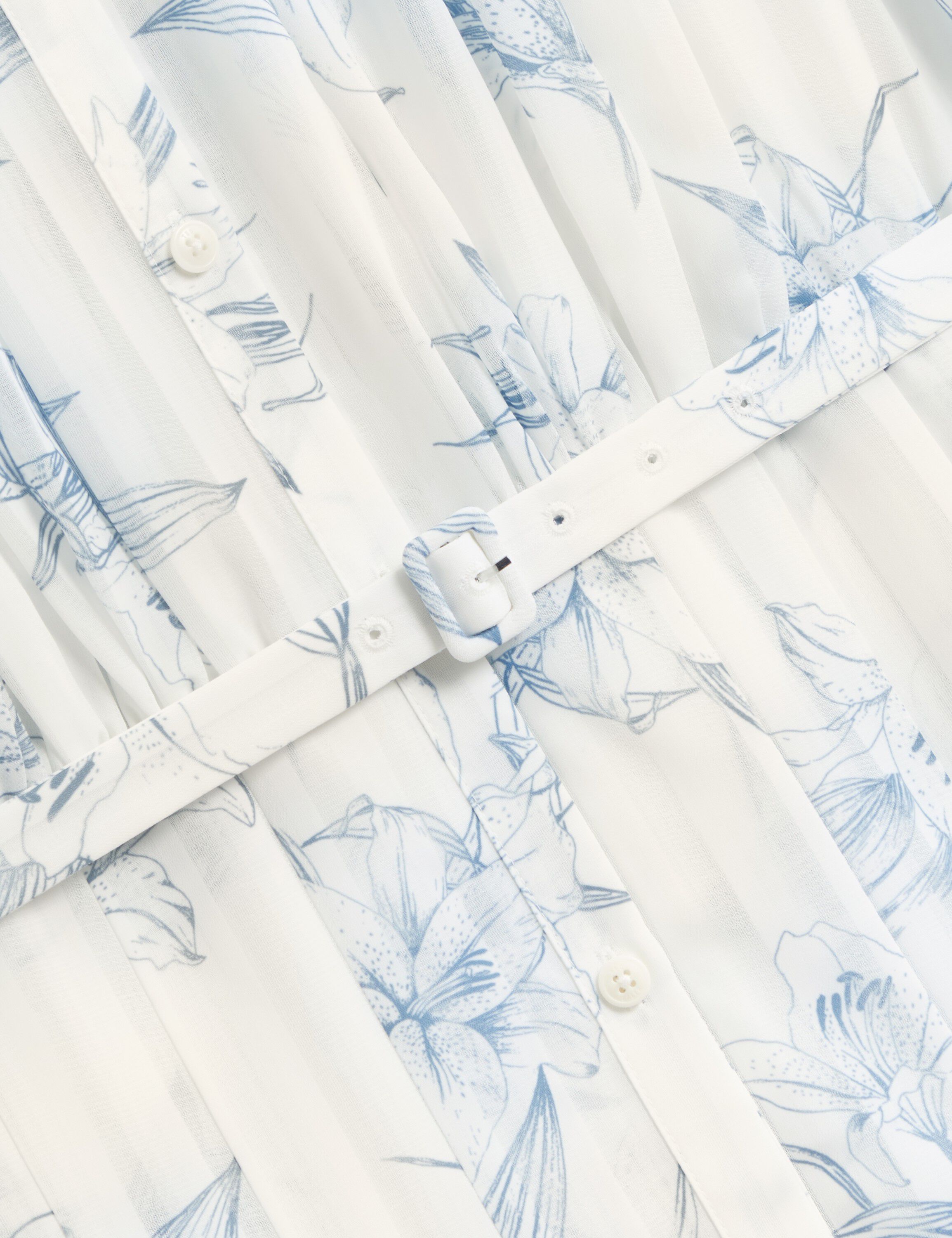 BERNIA Pleated Midi Printed Shirt D