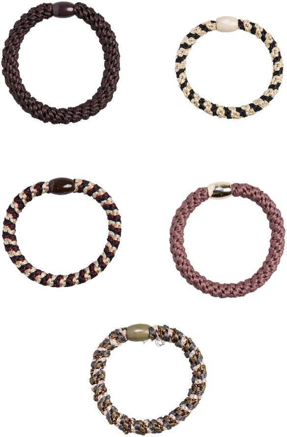 PCJASMINA HAIR ELASTIC 5-PACK D2D