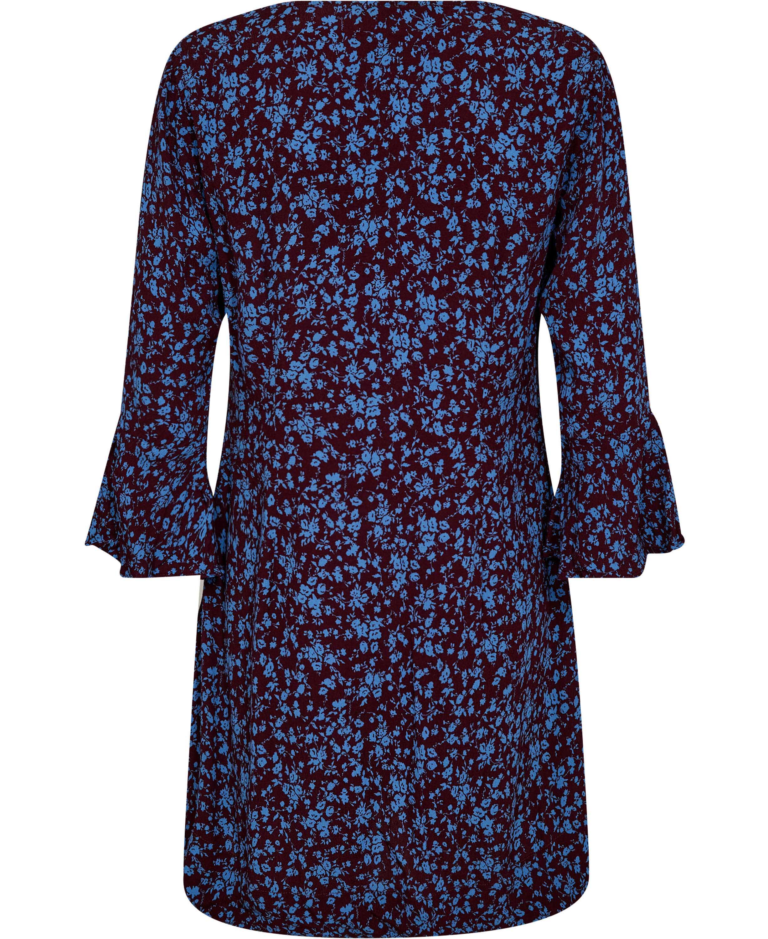 Printed Crepe U-neck Mini Dress